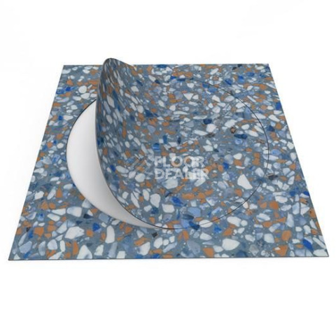 Forbo Allura Material 63592DR7 blue terrazzo circle фото 2 | FLOORDEALER